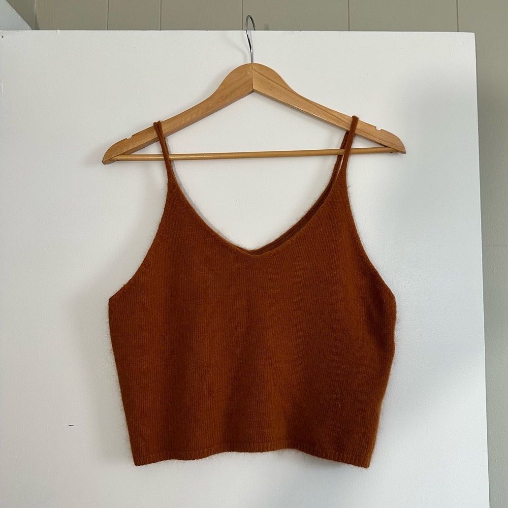 Code X Mode Orange Fuzzy Tank Top Size Large